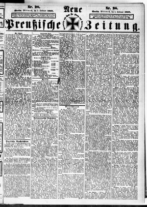 Neue preußische Zeitung vom 03.02.1869