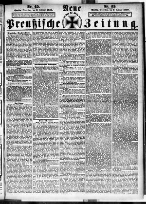 Neue preußische Zeitung vom 23.02.1869