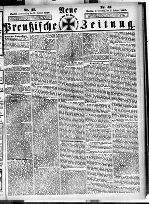 Neue preußische Zeitung vom 25.02.1869
