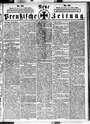 Neue preußische Zeitung vom 04.04.1869