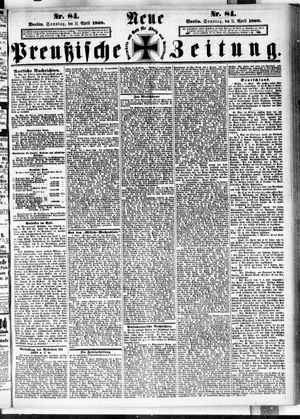 Neue preußische Zeitung vom 11.04.1869