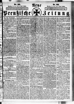 Neue preußische Zeitung vom 23.04.1869