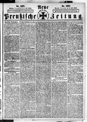 Neue preußische Zeitung vom 22.07.1869