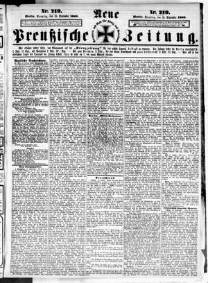 Neue preußische Zeitung vom 19.09.1869