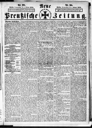 Neue preußische Zeitung vom 03.02.1870