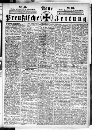 Neue preußische Zeitung on Feb 20, 1870
