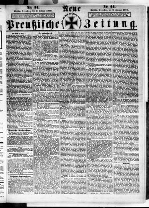 Neue preußische Zeitung vom 22.02.1870