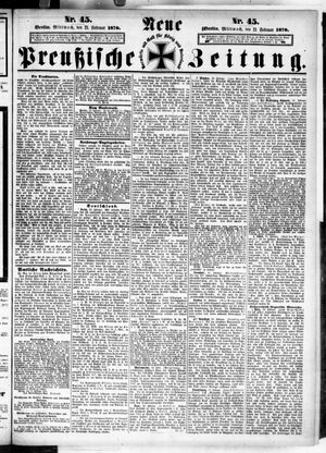 Neue preußische Zeitung vom 23.02.1870