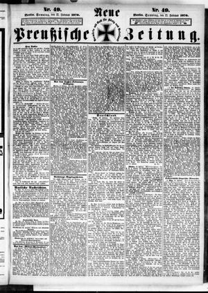 Neue preußische Zeitung vom 27.02.1870