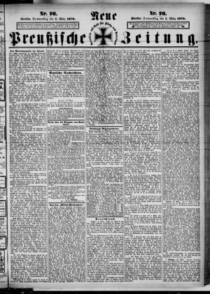 Neue preußische Zeitung vom 31.03.1870