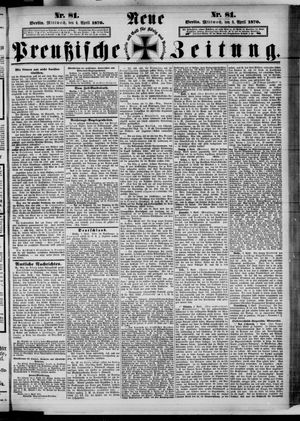 Neue preußische Zeitung vom 06.04.1870