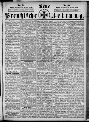 Neue preußische Zeitung vom 20.04.1870