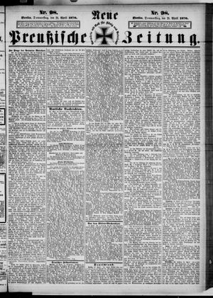 Neue preußische Zeitung vom 28.04.1870