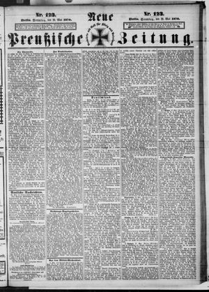 Neue preußische Zeitung vom 29.05.1870