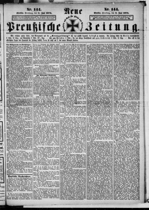 Neue preußische Zeitung vom 24.06.1870