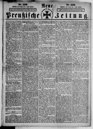 Neue preußische Zeitung vom 01.07.1870