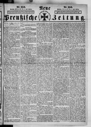 Neue preußische Zeitung vom 06.07.1870