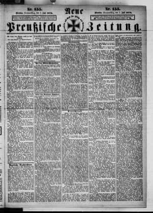 Neue preußische Zeitung vom 07.07.1870