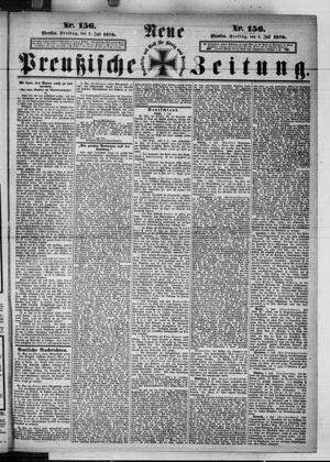 Neue preußische Zeitung vom 08.07.1870