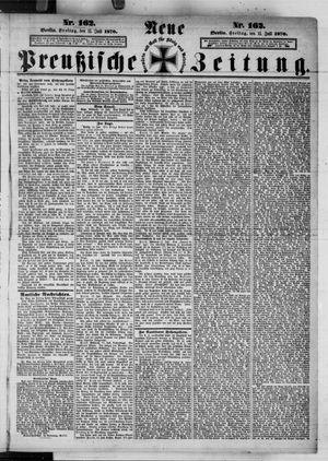 Neue preußische Zeitung vom 15.07.1870