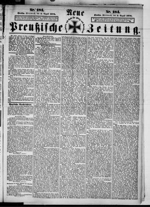 Neue preußische Zeitung vom 10.08.1870