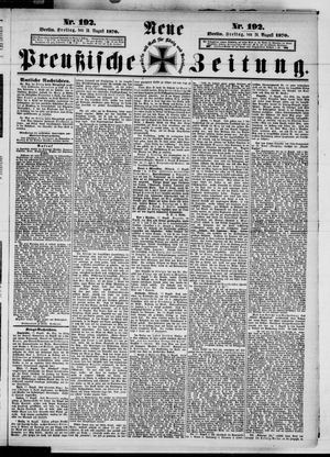 Neue preußische Zeitung vom 19.08.1870