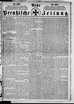 Neue preußische Zeitung vom 23.08.1870