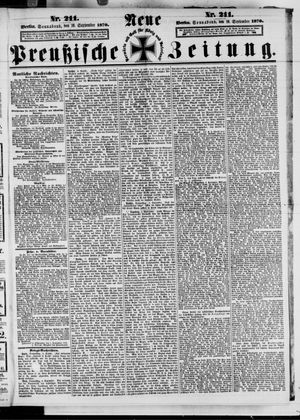 Neue preußische Zeitung vom 10.09.1870