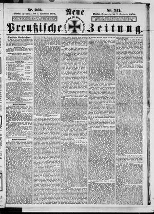 Neue preußische Zeitung vom 11.09.1870