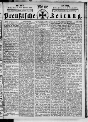 Neue preußische Zeitung vom 14.09.1870
