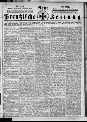 Neue preußische Zeitung vom 15.09.1870