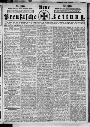 Neue preußische Zeitung vom 16.09.1870
