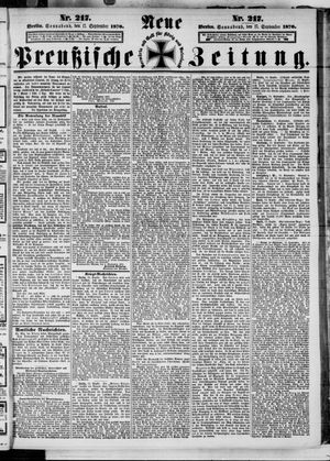 Neue preußische Zeitung vom 17.09.1870
