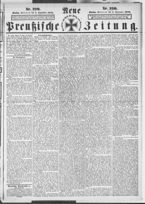 Neue preußische Zeitung vom 21.09.1870
