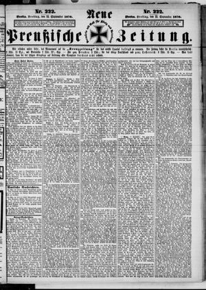 Neue preußische Zeitung vom 23.09.1870