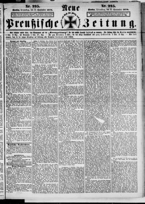 Neue preußische Zeitung vom 27.09.1870