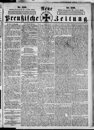 Neue preußische Zeitung vom 01.10.1870