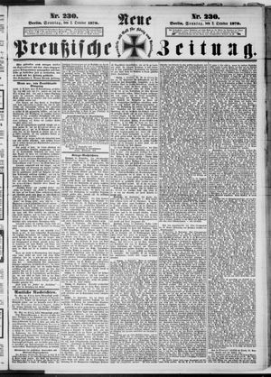 Neue preußische Zeitung on Oct 2, 1870