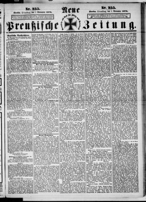 Neue preußische Zeitung vom 01.11.1870