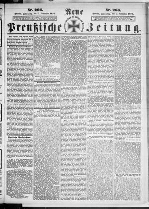 Neue preußische Zeitung vom 13.11.1870