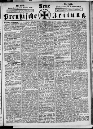 Neue preußische Zeitung vom 18.11.1870