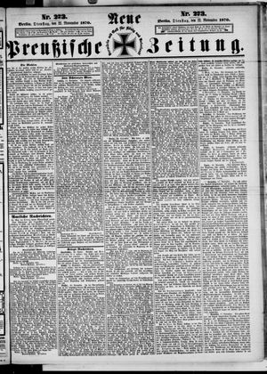 Neue preußische Zeitung vom 22.11.1870