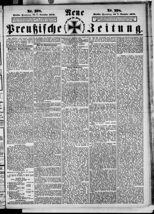Neue preußische Zeitung vom 27.11.1870
