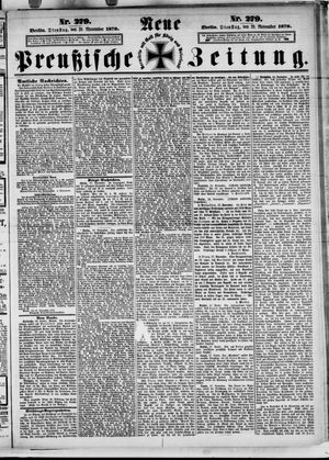 Neue preußische Zeitung vom 29.11.1870