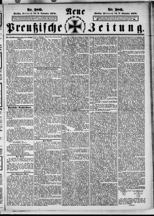 Neue preußische Zeitung vom 30.11.1870