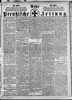 Neue preußische Zeitung vom 01.12.1870