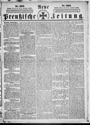 Neue preußische Zeitung vom 28.12.1870