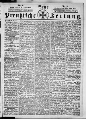 Neue preußische Zeitung vom 03.01.1871