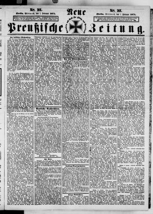 Neue preußische Zeitung on Feb 1, 1871