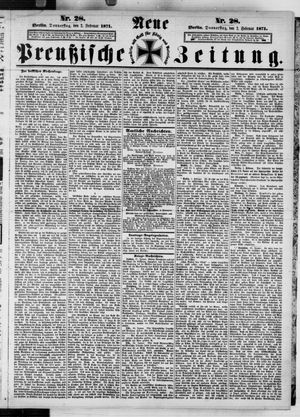 Neue preußische Zeitung vom 02.02.1871